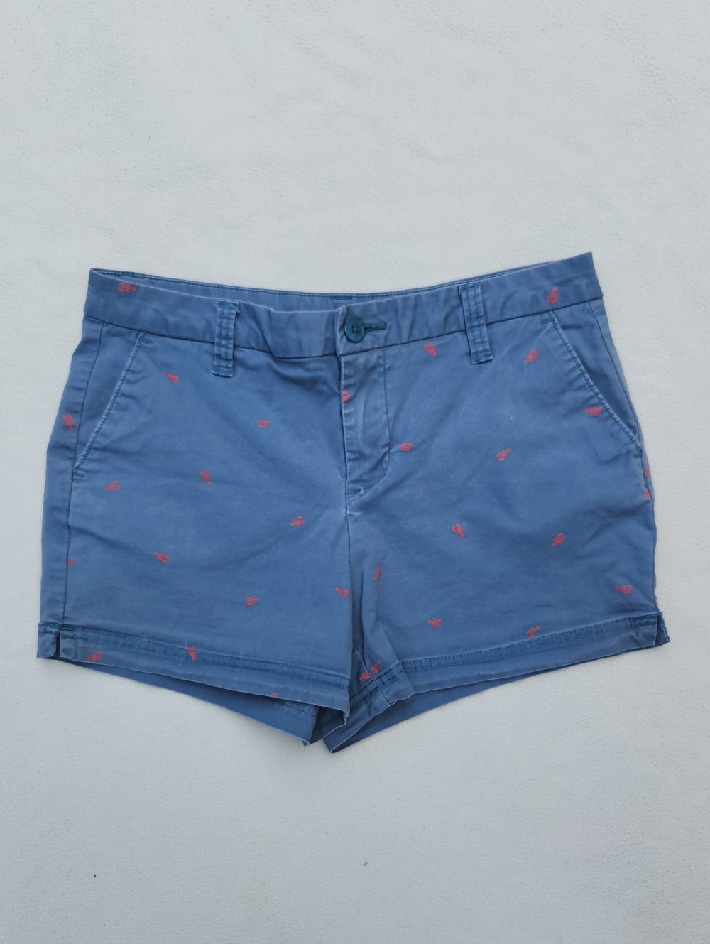 Magellan Outdoors Light Blue Flamingo Print Casual Stretch Shorts Size 4